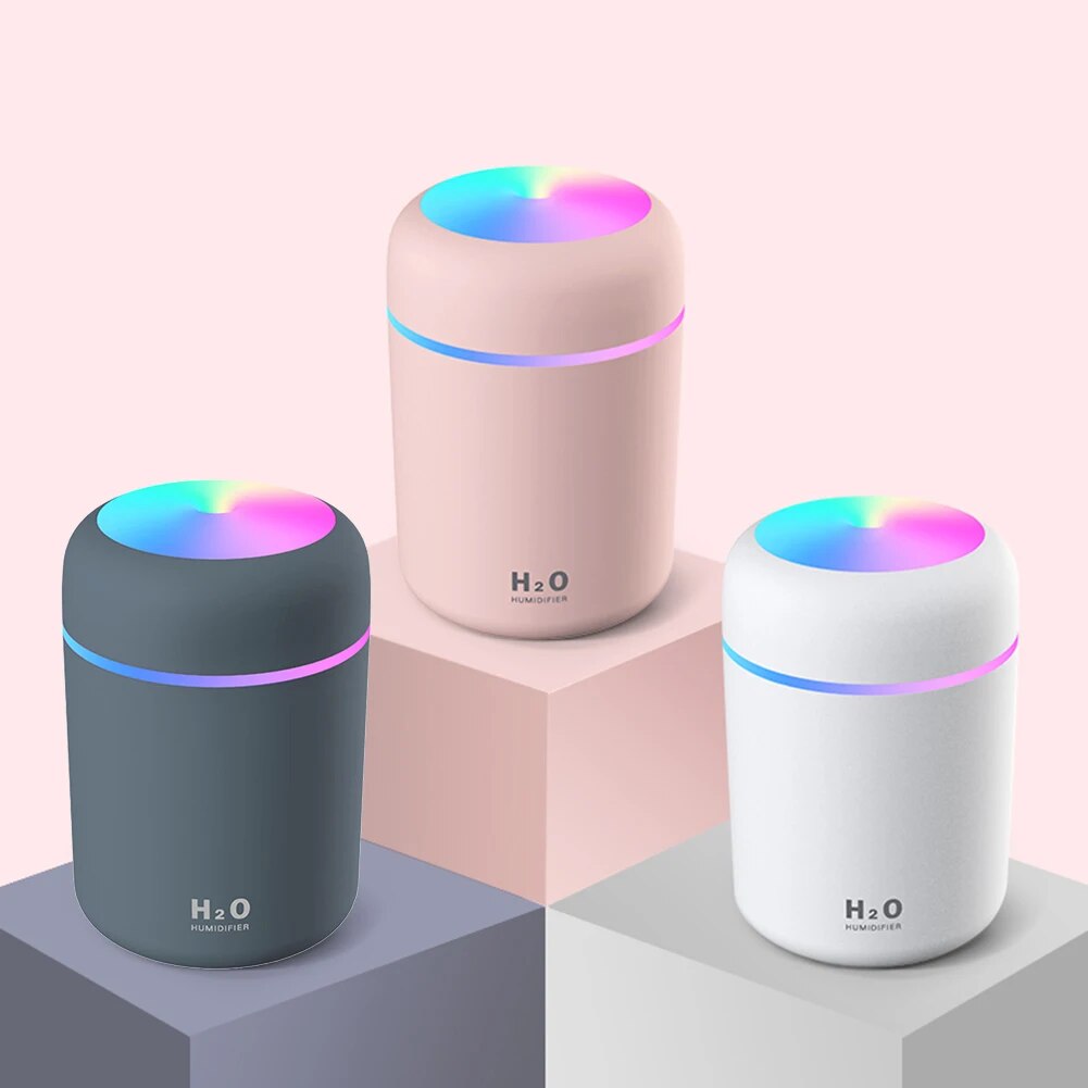 Humidificador de Aire Portátil con Luz Ambiental