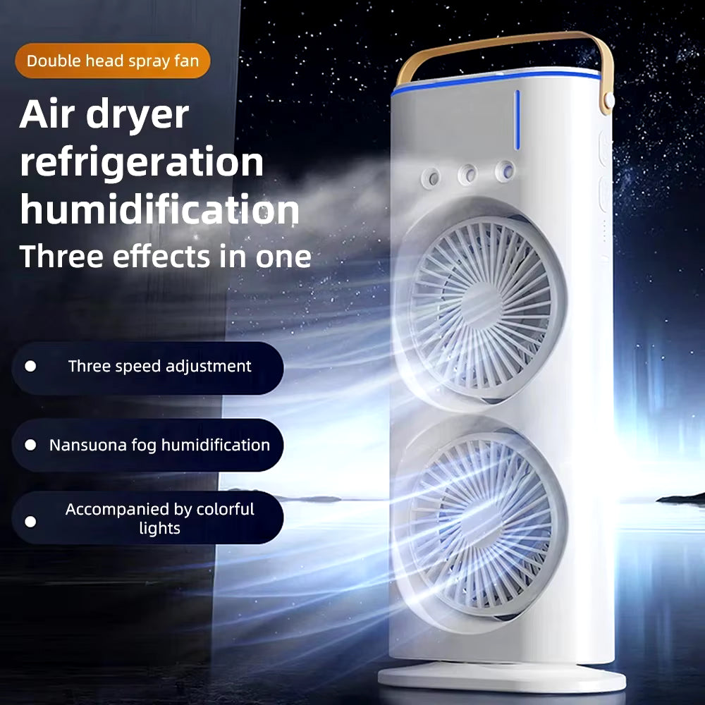 Ventilador Doble Con Humificador