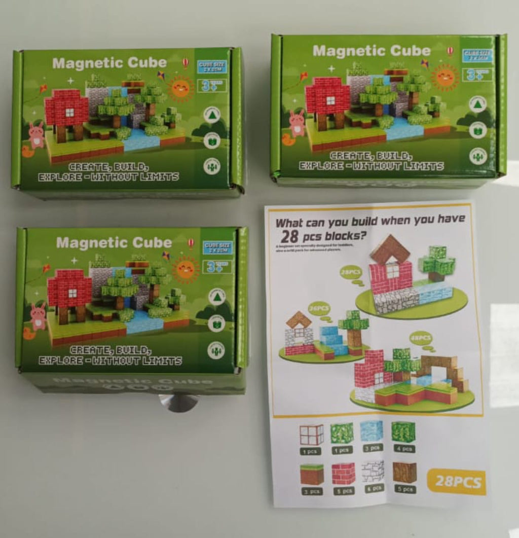 Bloques Magneticos Pack x3 De 28 Piezas