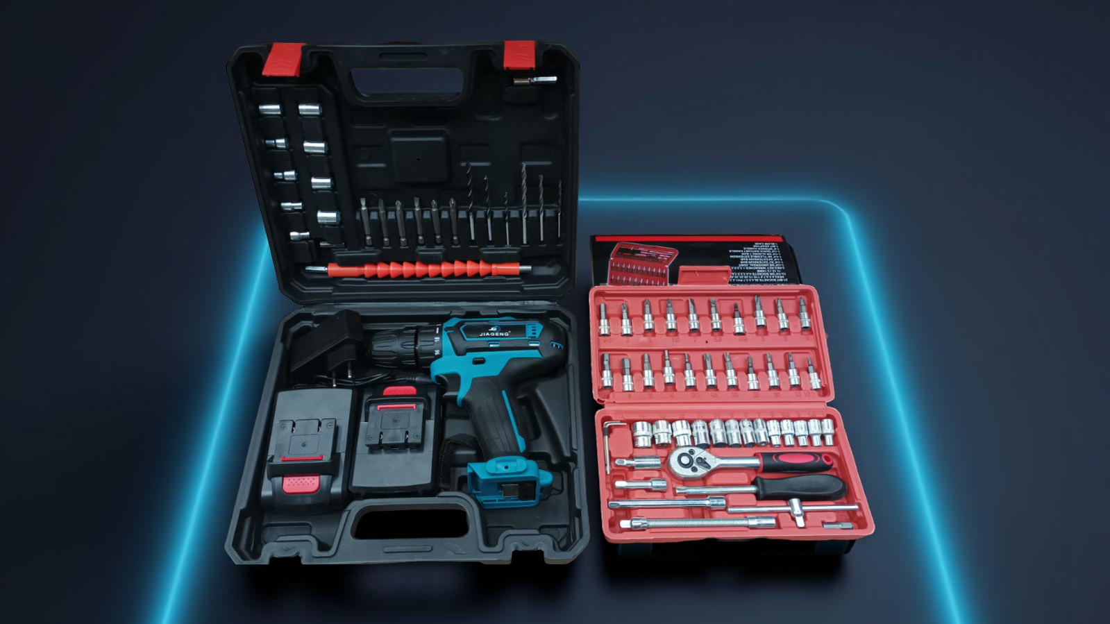 Taladro + Caja Herramientas 42pz