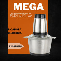 Picadora Eléctrica 2 Velocidades · 2 Litros · 200W