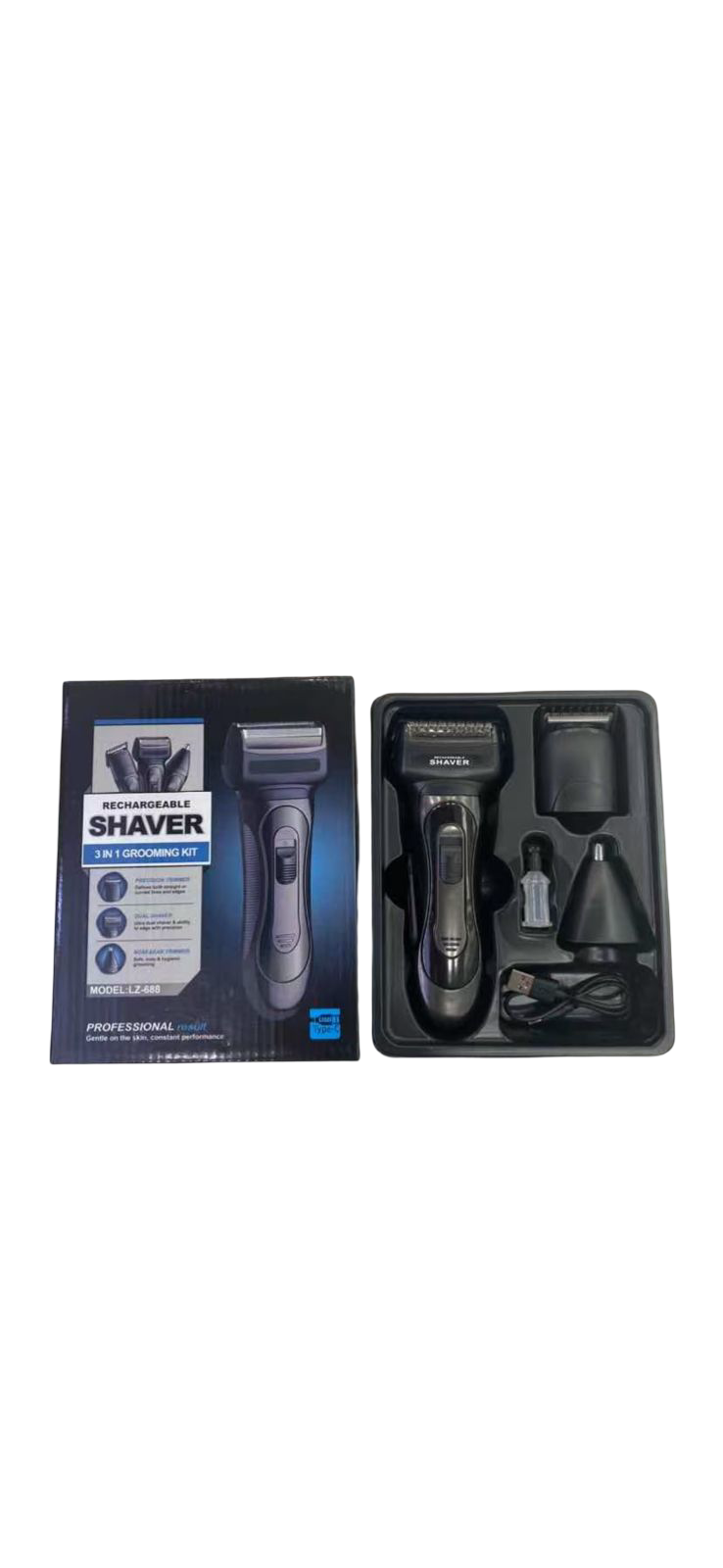 Kit Maquina De Afeitar 3 En 1