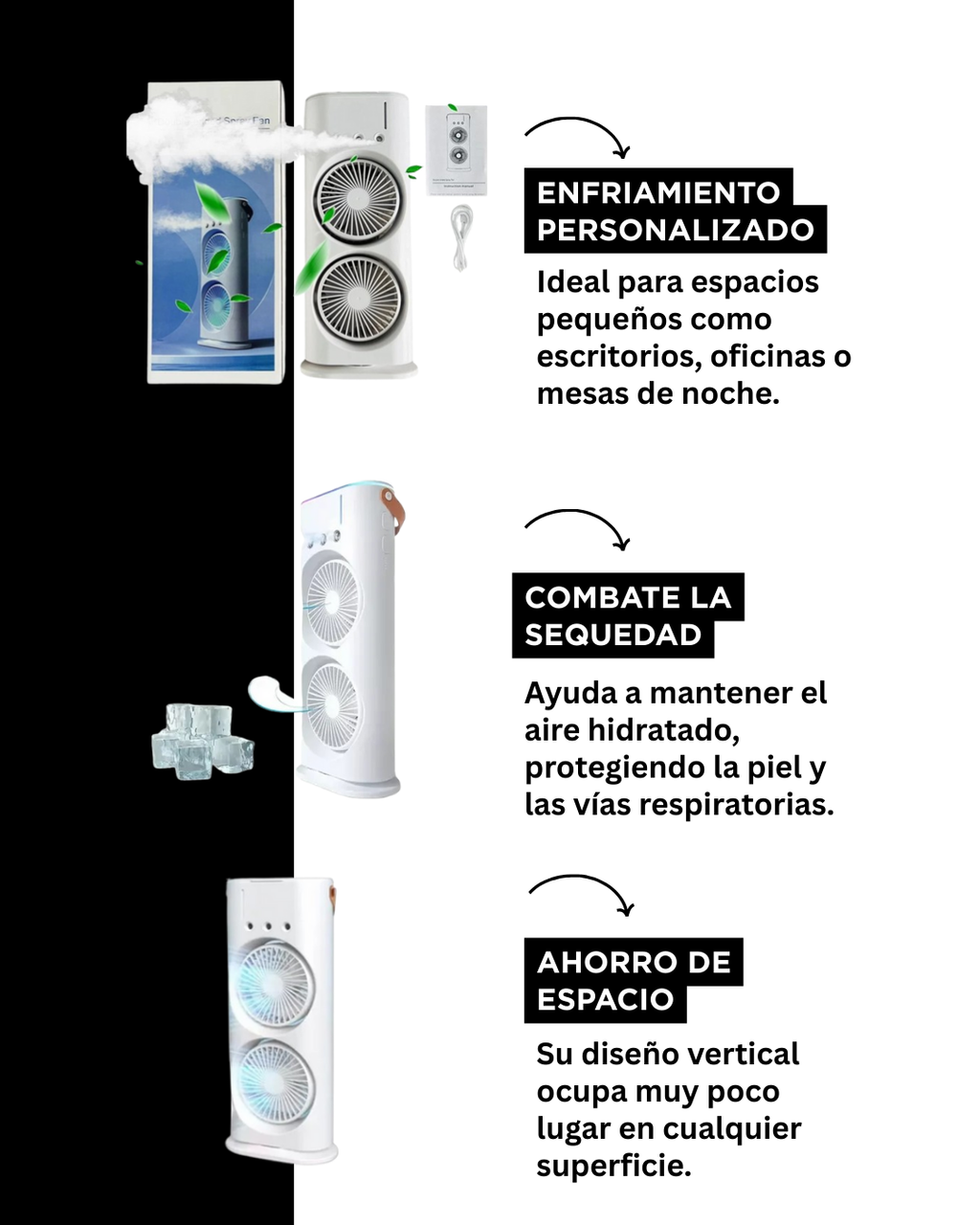 Ventilador Doble Humificador Verano