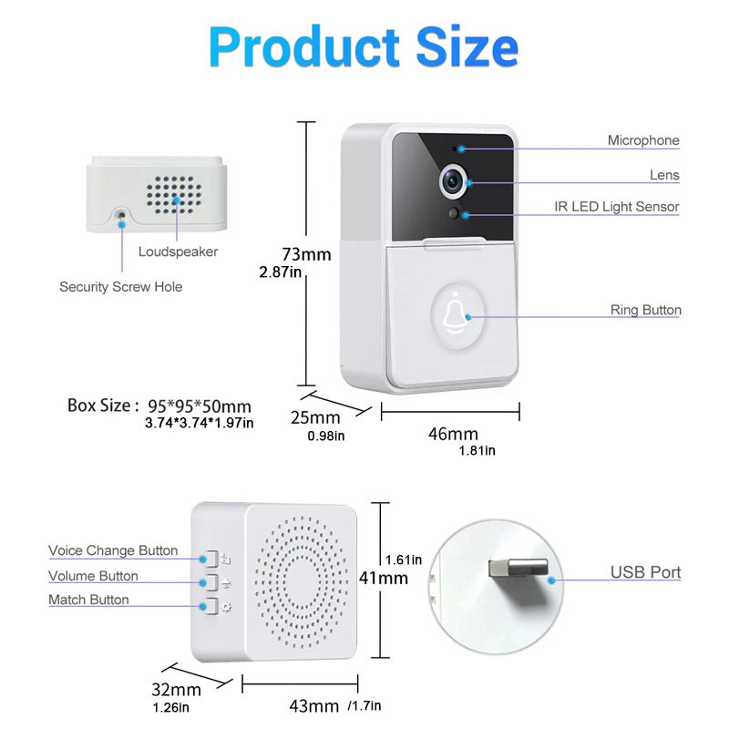 Timbre Inalambrico Con Camara Wifi