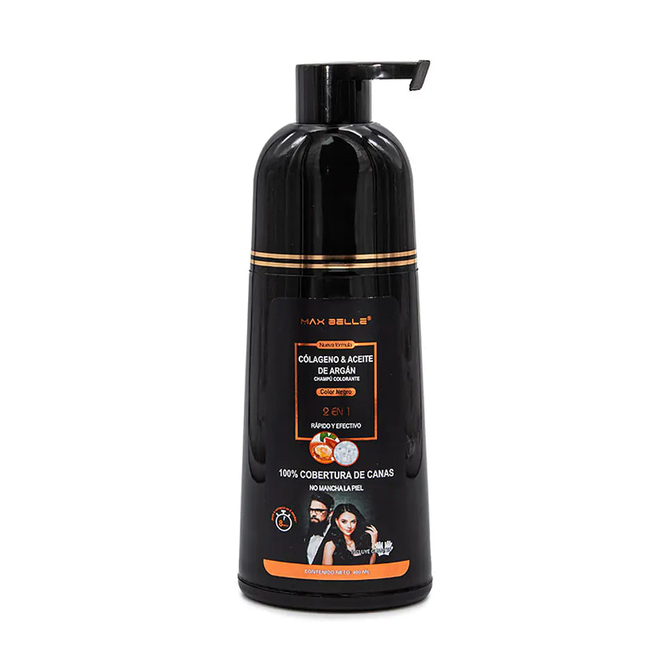 Champú Colorante Negro Max Belle · Cubre Canas