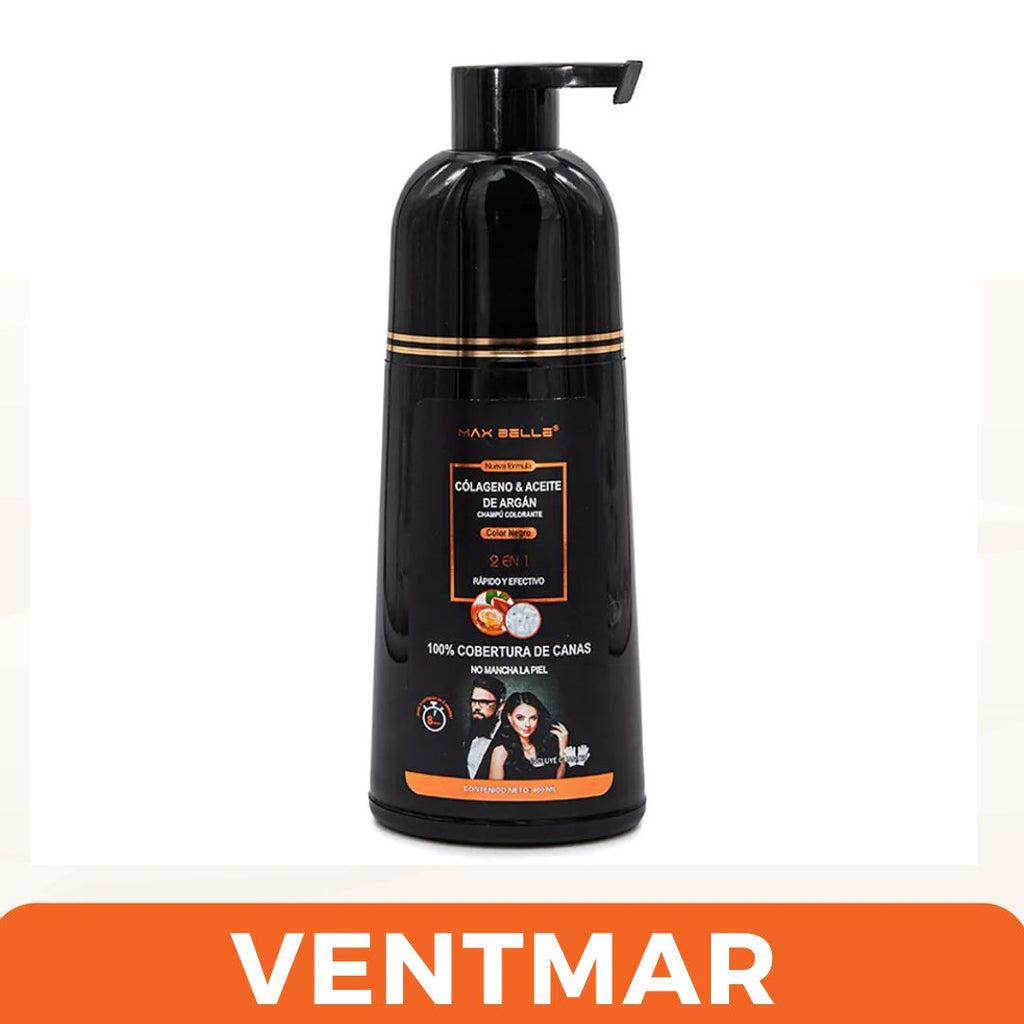 Champú Colorante Negro Max Belle · Cubre Canas